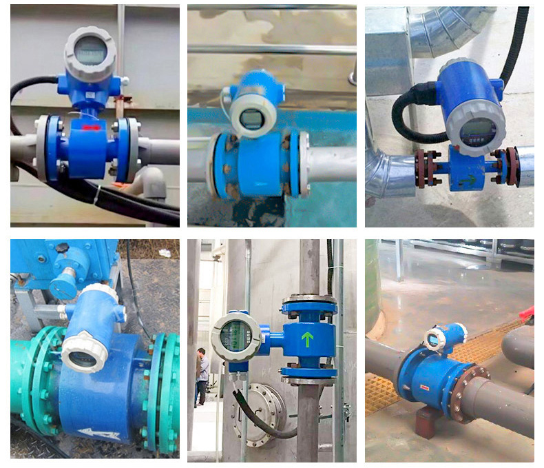 不銹鋼電磁流量計現場安裝使用圖